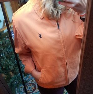 Pastel Orange Bomber Style Jacket